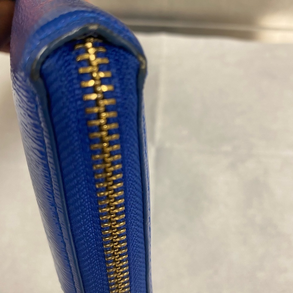 Kate Spade Glossy Cobalt Wallet Zipper Around - Picture 5 of 10